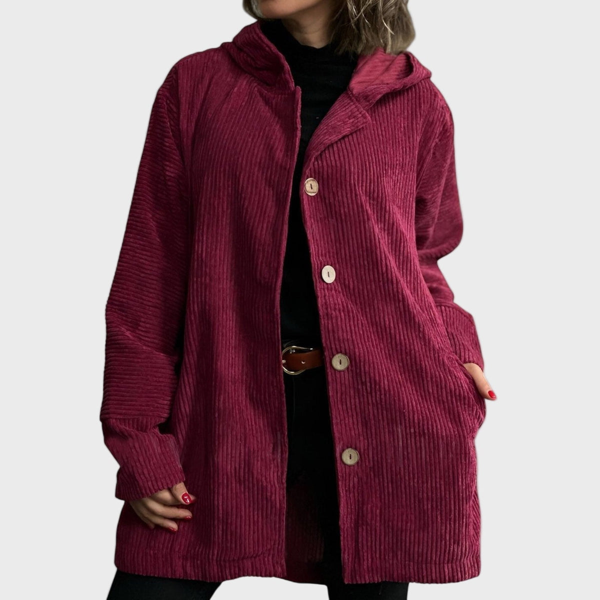 Indie | Veste à Capuche en Velours Côtelé