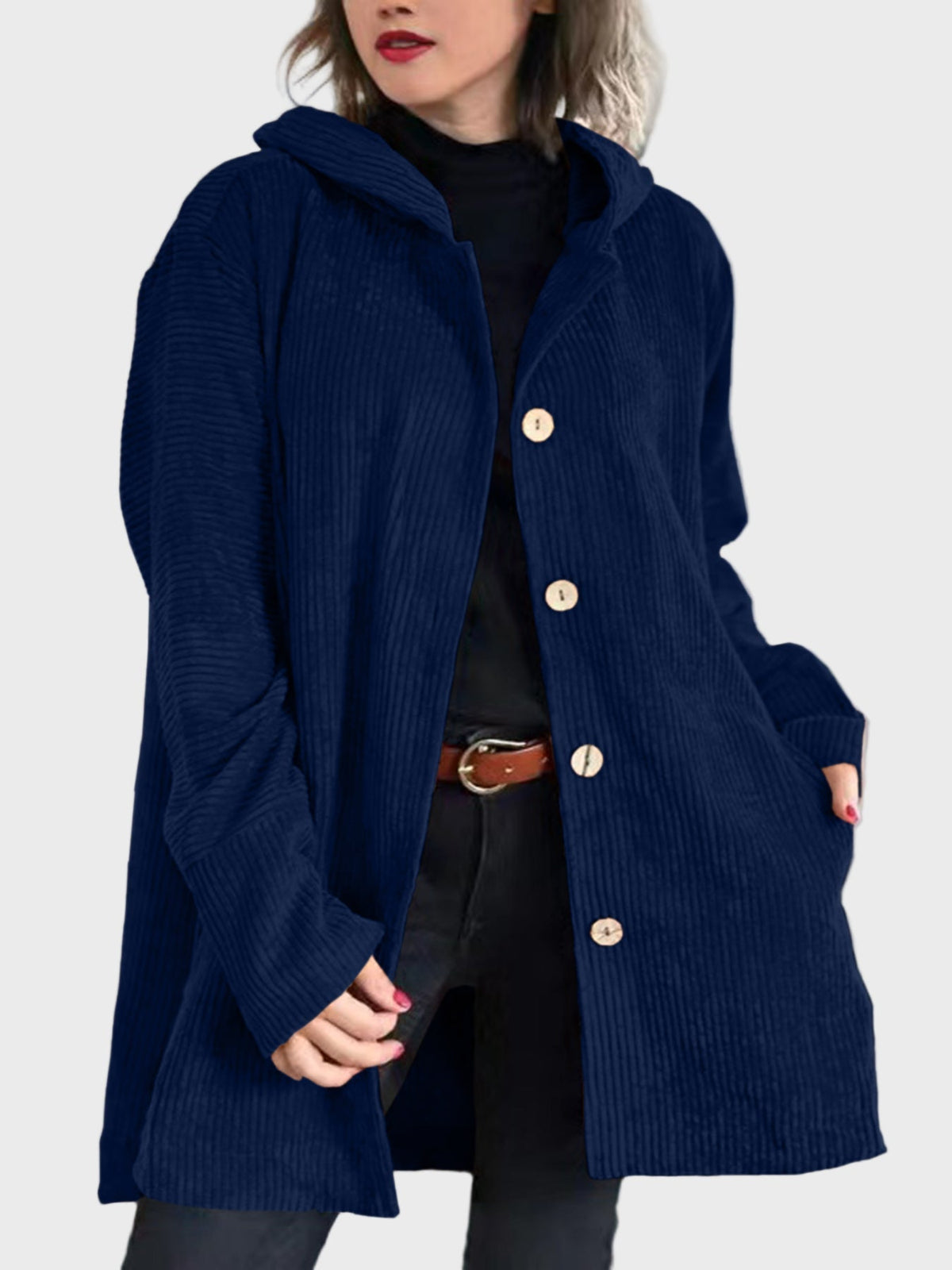 Indie | Veste à Capuche en Velours Côtelé