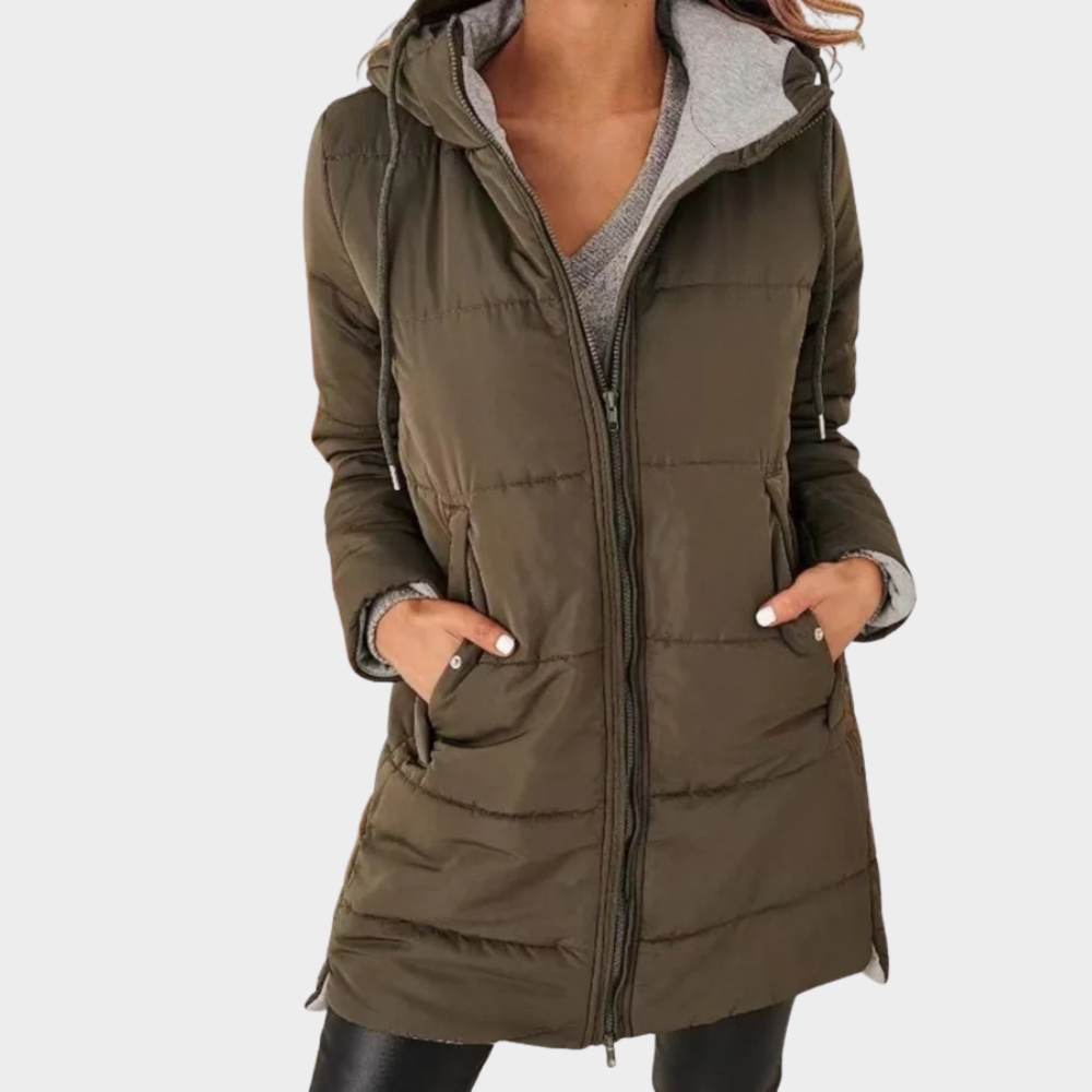 Fiora | Veste Puffer à Capuche Décontractée