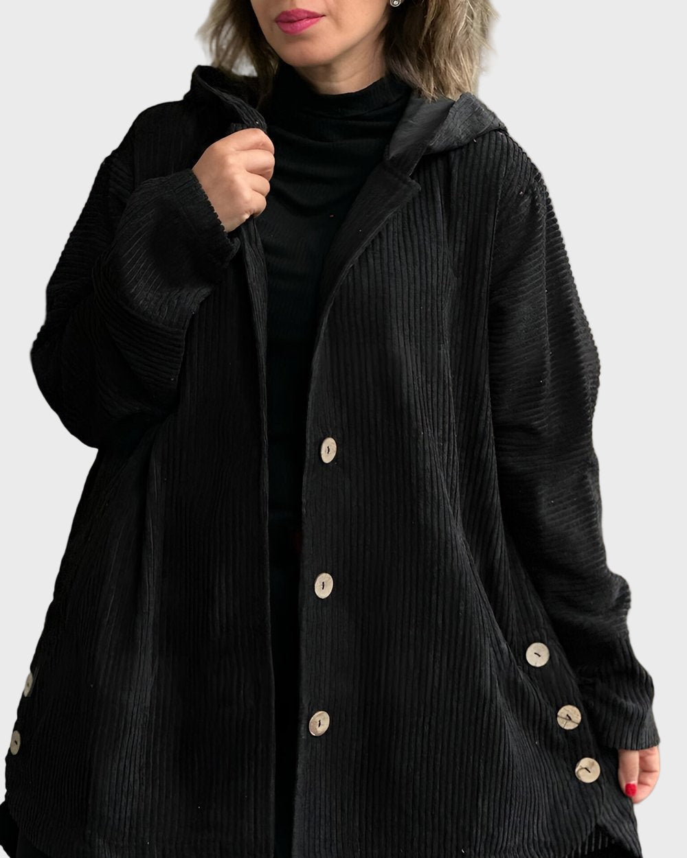 Indie | Veste à Capuche en Velours Côtelé