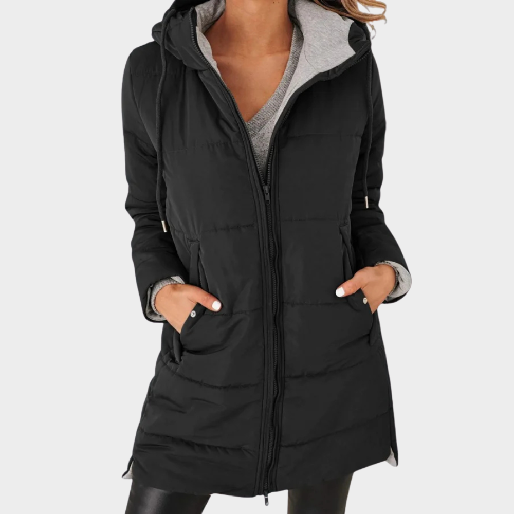 Fiora | Veste Puffer à Capuche Décontractée