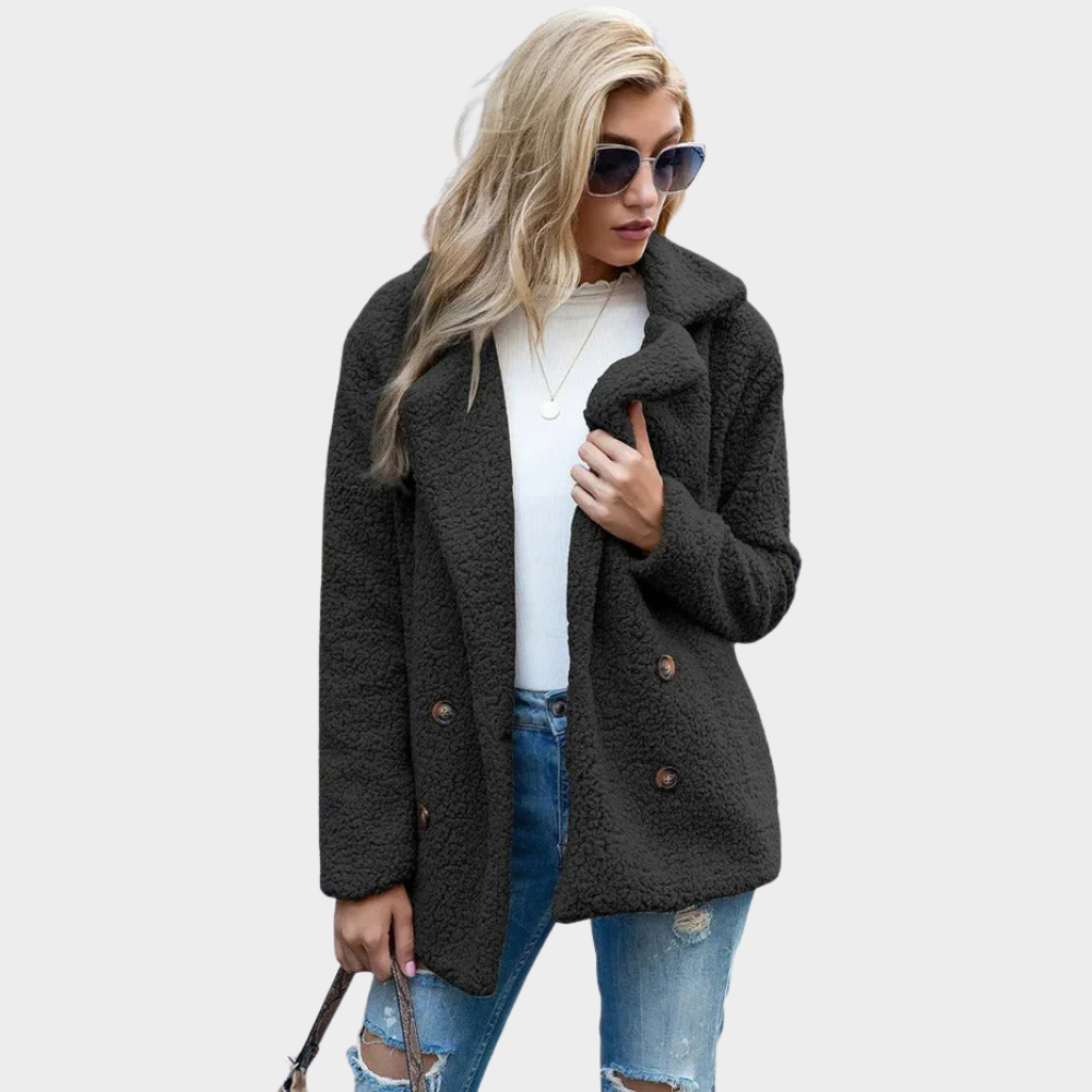 Delphine | Manteau Teddy à Col