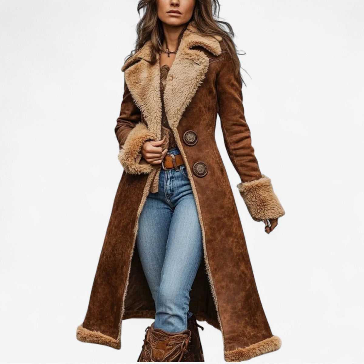 Isa | Manteau d'hiver long et élégant