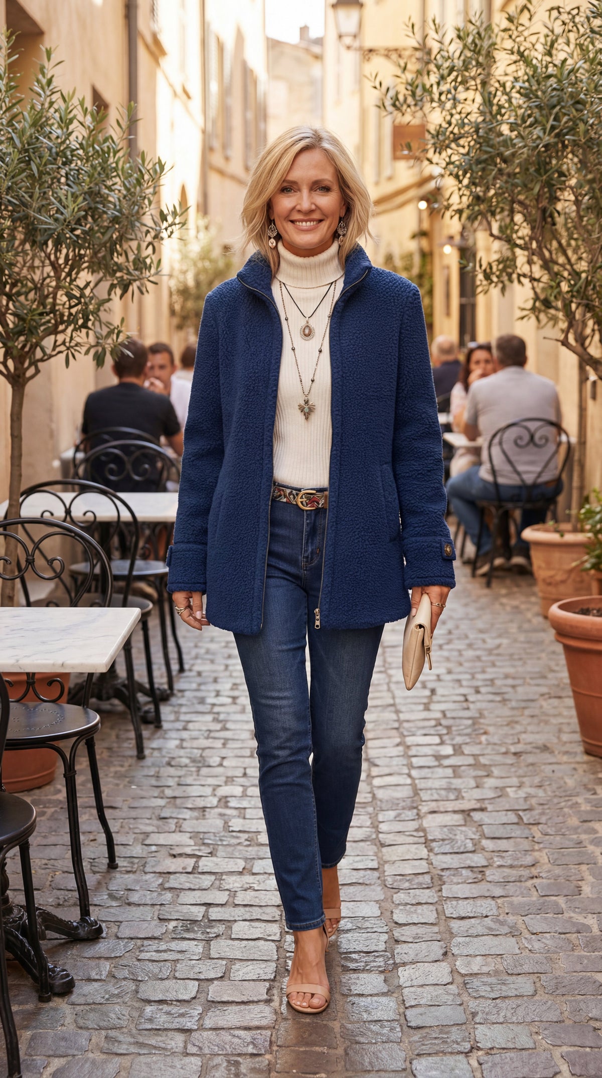 Cassandra | Veste douce et élégante à fermeture zippée